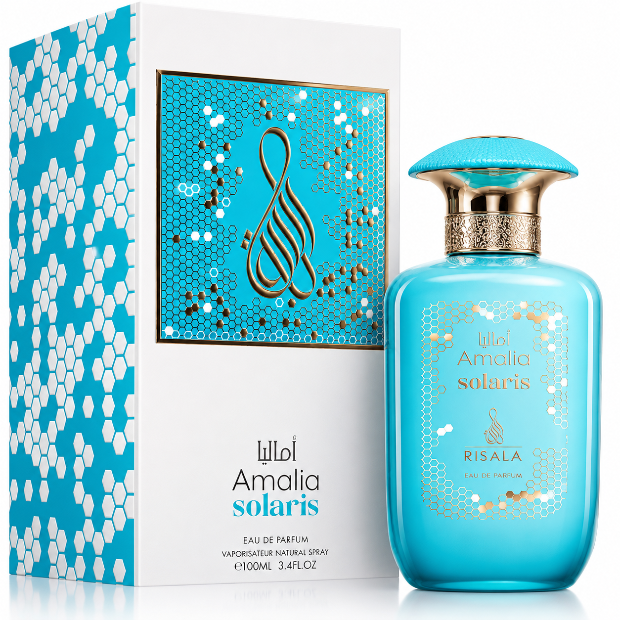 Risala Amalia Solaris Eau de Parfum 100 ml – Orientalisch-Würziger Unisex Duft | Exotisch & Strahlend
