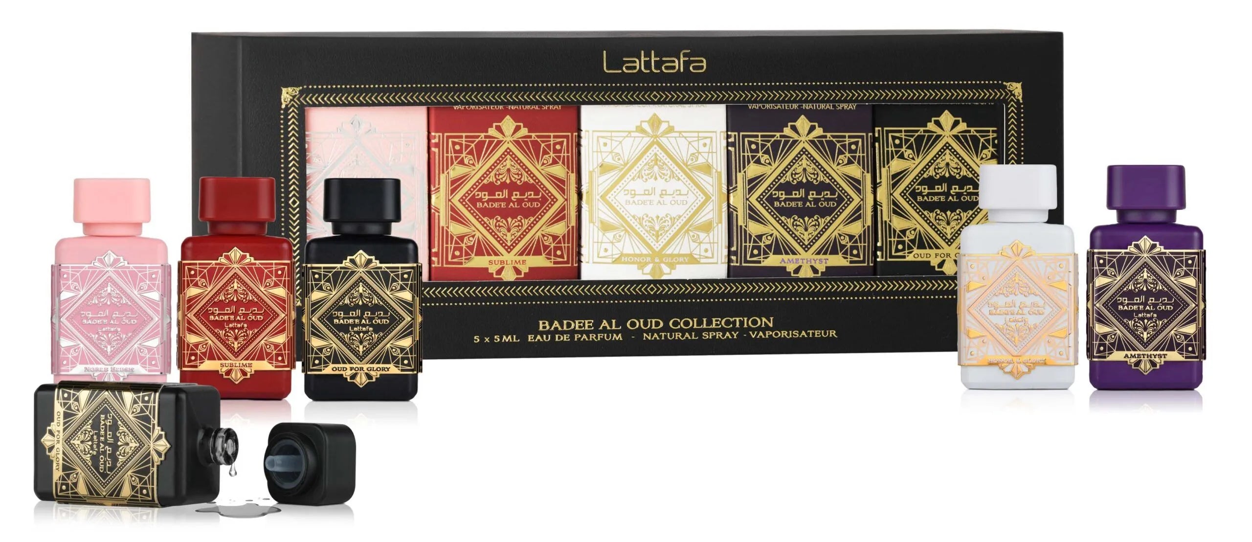 BADEE AL OUD COLLECTION 5X 5 ML EAU DE PARFUM 100ML BY LATTAFA