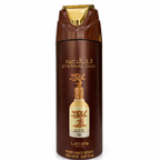 Lattafa Pride Eternal Oud Parfüm-Deospray (200 ml) in dunkelbrauner Spraydose mit goldener Kappe und Flakon-Abbildung, freigestellt vor weißem Hintergrund.