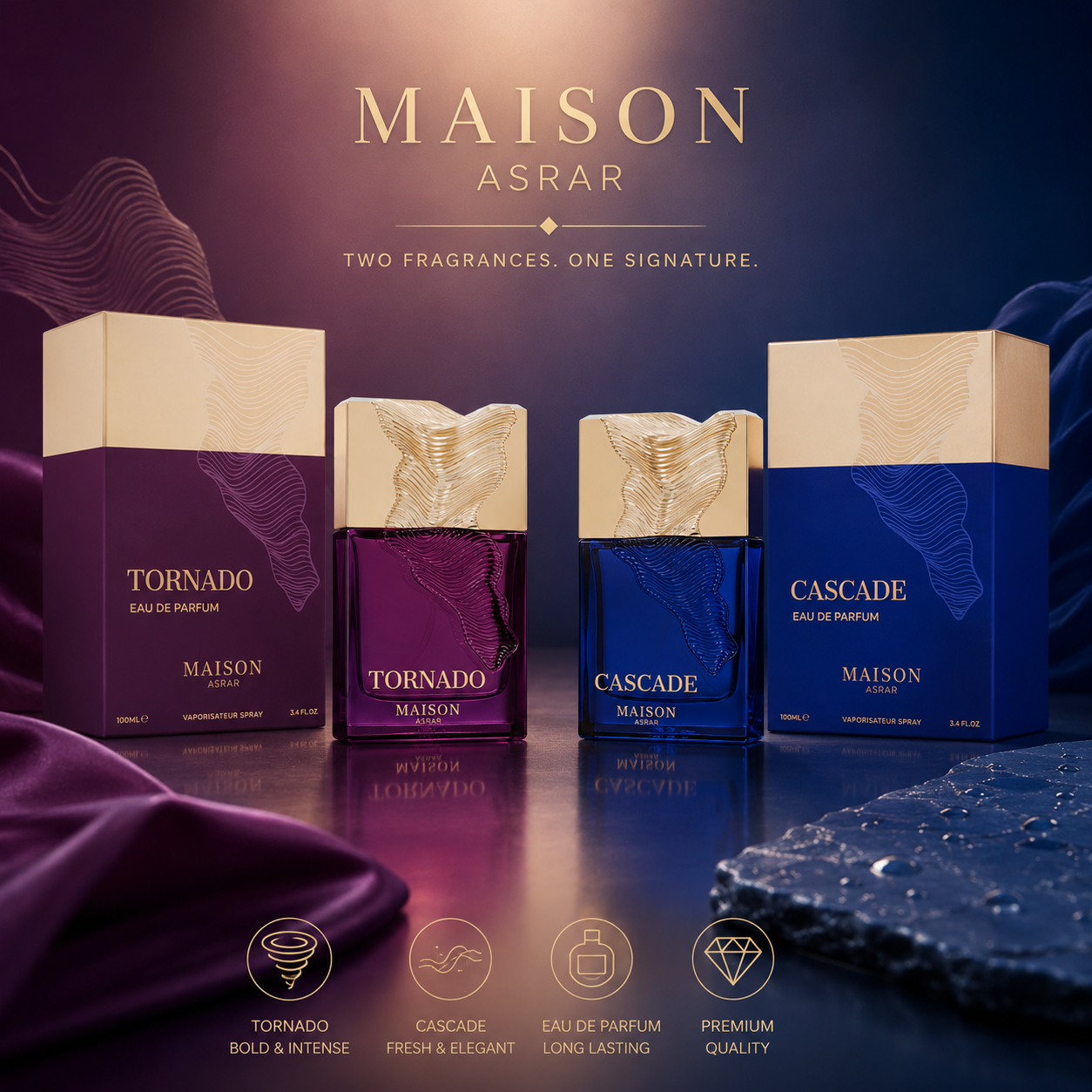Maison Asrar Tornado | Maison Asrar Cascade Eau de Parfum 100 ml
