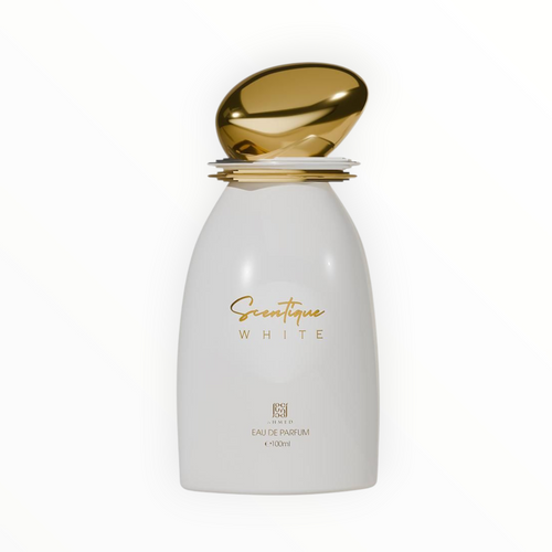 Ahmed Al Maghribi Scentique White Eau de Parfum 100 ml – Fruchtig-Floral-Holziger Unisex Duft | Elegant & Modern