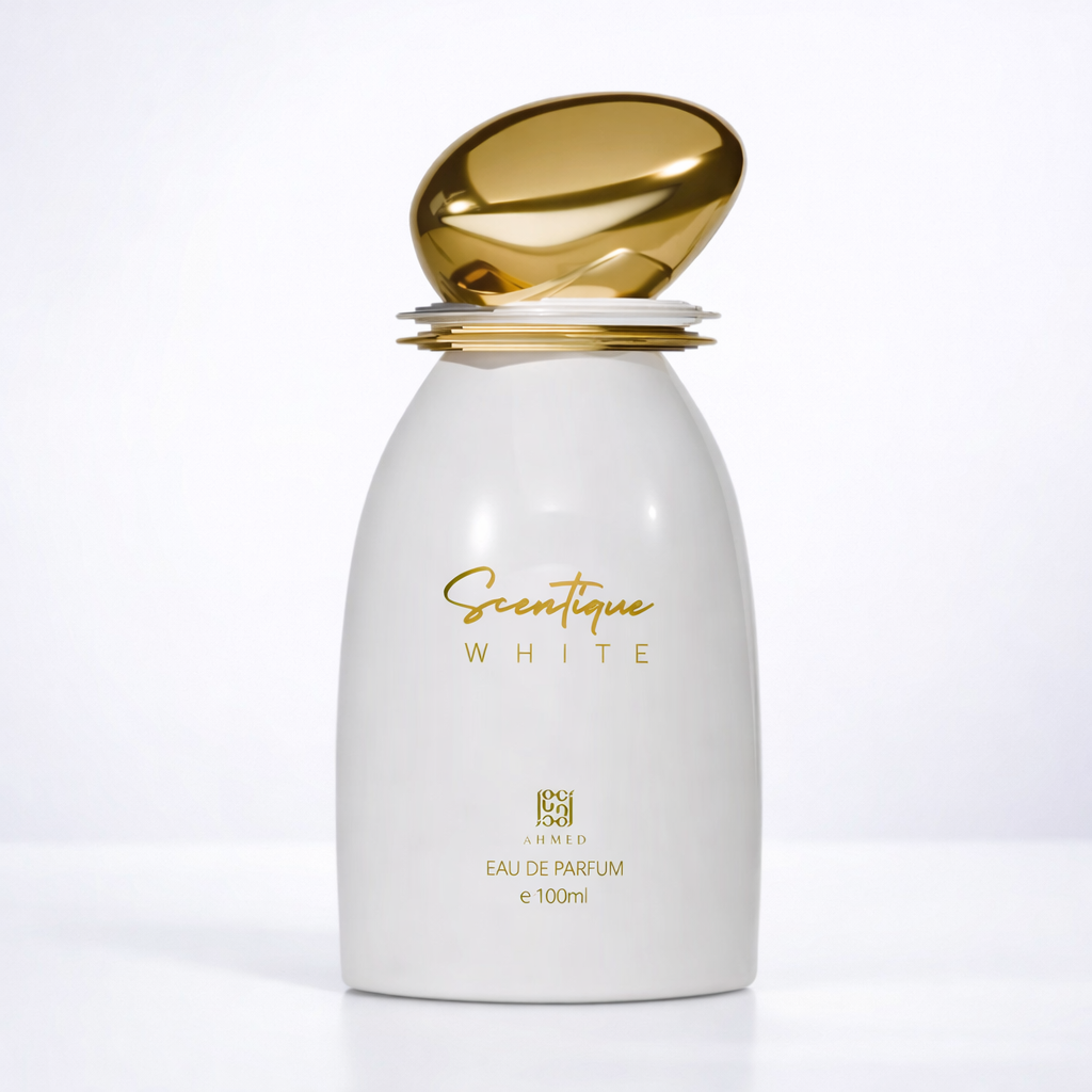 Ahmed Al Maghribi Scentique White Eau de Parfum 100 ml – Fruchtig-Floral-Holziger Unisex Duft | Elegant & Modern